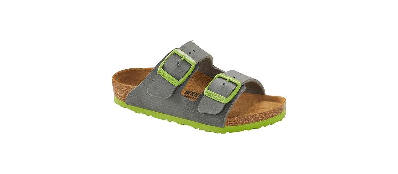 Birkenstock Birko-flor Narrow Arizona Børn Grå Grøn | DK 169MQZ